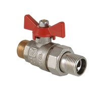 Кран шаровой BASE с полусгоном 1/2" нар.-нар.