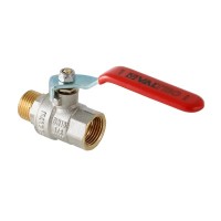 Кран шаровой BASE, стальная рукоятка 1/2" вн.-нар.