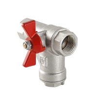 Кран шаровой со встроенным прямым фильтром, рукоятка бабочка 1/2" вн.-вн.