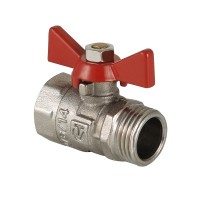 Кран шаровой COMPACT, рукоятка бабочка 1/2" вн.-нар.