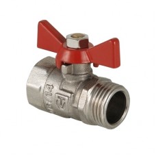 Кран шаровой COMPACT, рукоятка бабочка 1/2" вн.-нар.