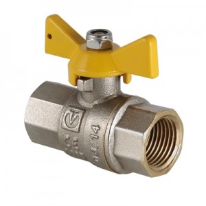 Кран шаровой газ. VALGAS, рукоятка бабочка 3/4" вн.-вн.