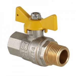 Кран шаровой газ. VALGAS, рукоятка бабочка 3/4" вн.-нар.