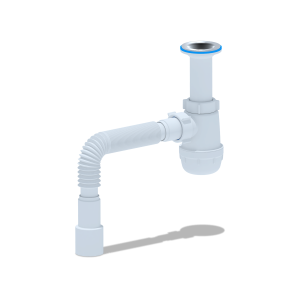 Сифон Ани Грот 1.1/2"х40 с литым выпуском, с гибкой трубой 40х40/50