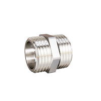 Ниппель прямой DN40 (1 1/2") НР/НР латунь никель