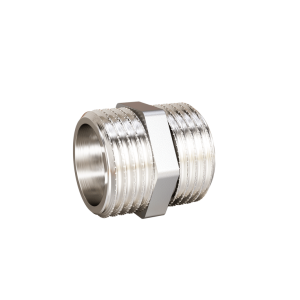 Ниппель прямой DN32 (1 1/4") НР/НР латунь никель