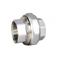 Муфта разъемная (американка) DN25 (1") ВР/ВР латунь никель