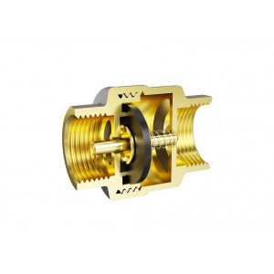 Клапан обратный пружинный латунный шток 1/2" в-в LD Pride Ру40 Tmax=100