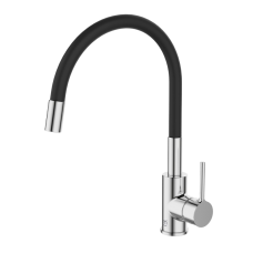 Смеситель для кухни с гибким изливом, глянцевый хром, Milardo Meal