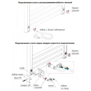 Полотенцесушитель электрический "RIFAR D-LINE" DL-120-60-W, цвет "Белый", мощность 330 Вт