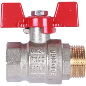 Кран шаровый Rommer 3/4"  ВН/НР, ручка бабочка