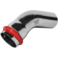 Угольник однораструбный Rommer 45&deg; ВПр-НПр, 42, из нержавеющей стали прессовой