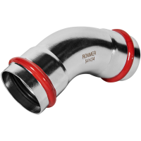 Угольник Rommer 45° ВПр-ВПр, 54, из нержавеющей стали прессовой