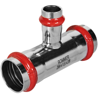 Тройник переходной Rommer ВПр, 28х15х28, из нержавеющей стали прессовой