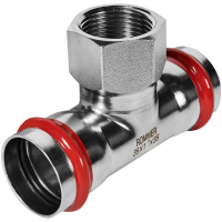 Тройник-переходник Rommer ВПр-ВР, 35х1, из нержавеющей стали прессовой