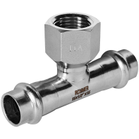 Тройник-переходник Rommer ВПр-ВР, 15х1/2, из нержавеющей стали прессовой