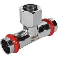 Тройник-переходник Rommer ВПр-ВР, 18х1/2, из нержавеющей стали прессовой