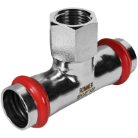 Тройник-переходник Rommer ВПр-ВР, 22х1/2, из нержавеющей стали прессовой