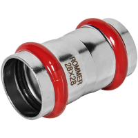 Муфта равнопроходная Rommer ВПр, 28, из нержавеющей стали прессовой