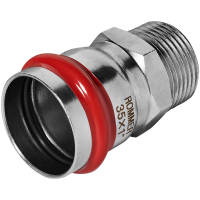 Переходник Rommer ВПр-НР, 35х1, из нержавеющей стали прессовой