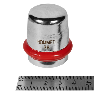 Заглушка Rommer ВПр, 28, из нержавеющей стали прессовой