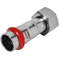 Переходник с накидной гайкой Rommer ВПр-ВР, 15х1/2, из нержавеющей стали прессовой