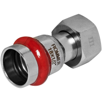 Переходник с накидной гайкой Rommer ВПр-ВР, 18х1/2, из нержавеющей стали прессовой