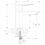 Смеситель однозахватный (35 мм) для умывальника, монолитный, RS27-11