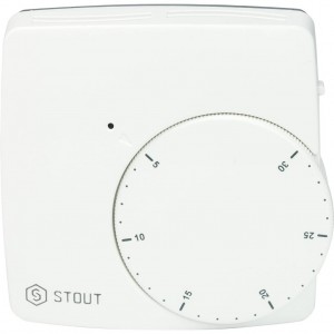 Термостат комнатный электронный WFHT-DUAL включ. дистанционный датчик «в пол» L=3 м STOUT
