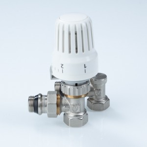 Комплект терморег-го оборуд-я д/рад., угловой 1/2" (термост-ая головка, термостат-й клапан, запорный