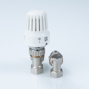 Комплект терморег-го оборуд-я д/рад., угловой 1/2" (термост-ая головка, термостат-й клапан, запорный