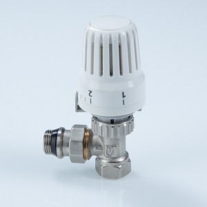Клапан с термостатической головкой для рад. угловой 1/2"