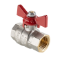 Кран шаровой BASE-ГОСТ полнопроходной с рукояткой-бабочкой вн.-вн. DN25, PN40, 1"