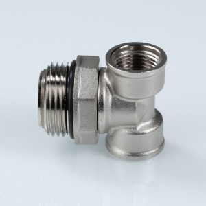 Тройник коллекторный с вращающимся штуцером 1"х1/2"х1/2" нар.-вн.-вн. Тройник коллекторный с вращающимся штуцером 1"х1/2"х1/2" нар.-вн.-вн.