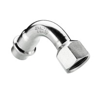 Отвод 90* с переходом на вн. р., нерж. сталь 28х3/4" Отвод 90* с переходом на вн. р., нерж. сталь 28х3/4"