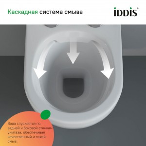 Комплект Iddis 3в1: подвесной унитаз Blanco, инсталляция Profix и черная клавиша смыва