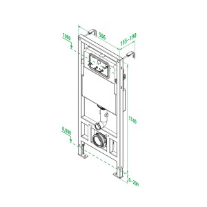 Инсталляция рамная Iddis для подвесного унитаза Neofix