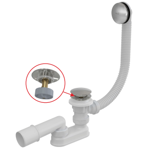 Обвязка для ванны Click Clack металл A504СKM ALCAPLAST Alcadrain