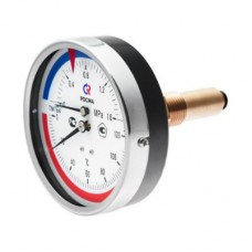 Термоманометр ТМТБ-41Т Dy 100 с задним подключением 1/2", 10 бар 0-150*