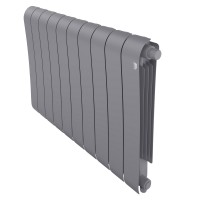 Дизайн-радиатор бимет. Royal Thermo Infinity Silver Satin VDR 500 x 100 - 10 секц.(нижн. подкл.)