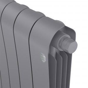 Дизайн-радиатор бимет. Royal Thermo Infinity Silver Satin VDR 500 x 100 - 8 секц.(нижн. подкл.)
