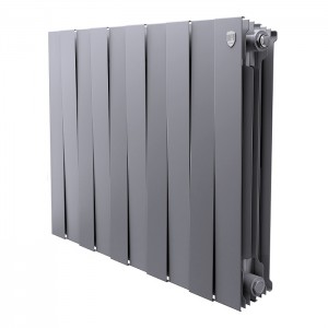 Дизайн-радиатор бимет. Royal Thermo PianoForte Silver Satin 500 x 100 - 10 секц.