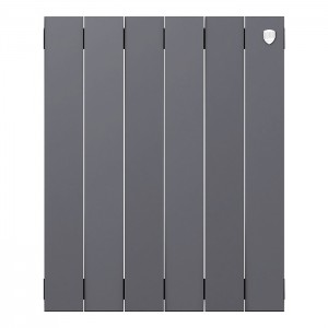 Дизайн-радиатор бимет. Royal Thermo PianoForte Silver Satin 500 x 100 - 6 секц.