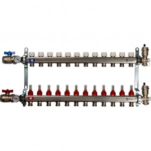 Коллектор из нержавеющей стали в сборе с расходомерами 12 вых. STOUT