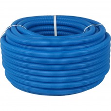 STOUT Труба гофрированная ПНД, цвет синий, наружным диаметром 23 мм для труб диаметром 16 мм