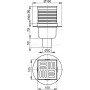 Трап ALCAPLAST Alcadrain 100*100/50мм прямой нерж.решетка APV2 