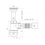 Сифон Ани 1 1/4"*40 с гибкой трубой 40*50, винт 100