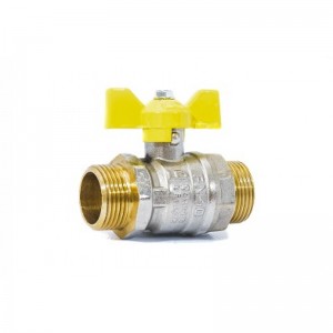 Кран шаровой газовый 3/4" н-н бабочка LD Pride GAS Ру40 Tmax=80