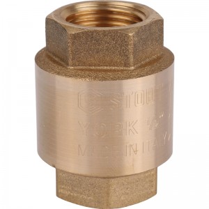 Клапан 1/2" обратный пружинный муфтовый с пластиковым седлом STOUT